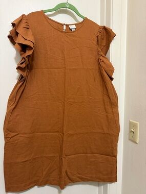 A New Day Rust-Toned A-Line Dress